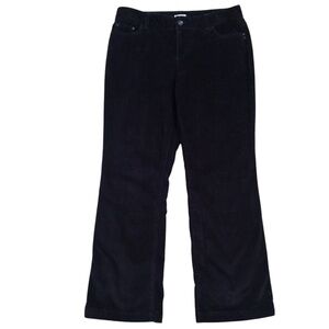 Liz Claiborne Women's Black Stretch Bootcut Corduroy Pants Size‎ 10 Petite